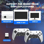 Mass Games Retro Game Console with 20000+ Built-In Games 19 Emulators 2 Wireless Controllers 4K Output & 64GB SD Card Perfect for Kids & Adults - Portable Gaming System Tiktokshopblackfriday